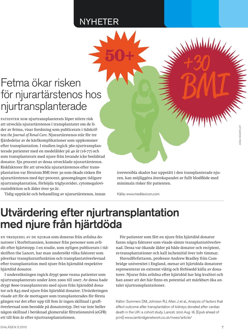 I studien ingick 360 njurtransplanterade patienter med en medelålder på 40 år (16-77) och som transplanterats med njure från levande icke besläktad donator.