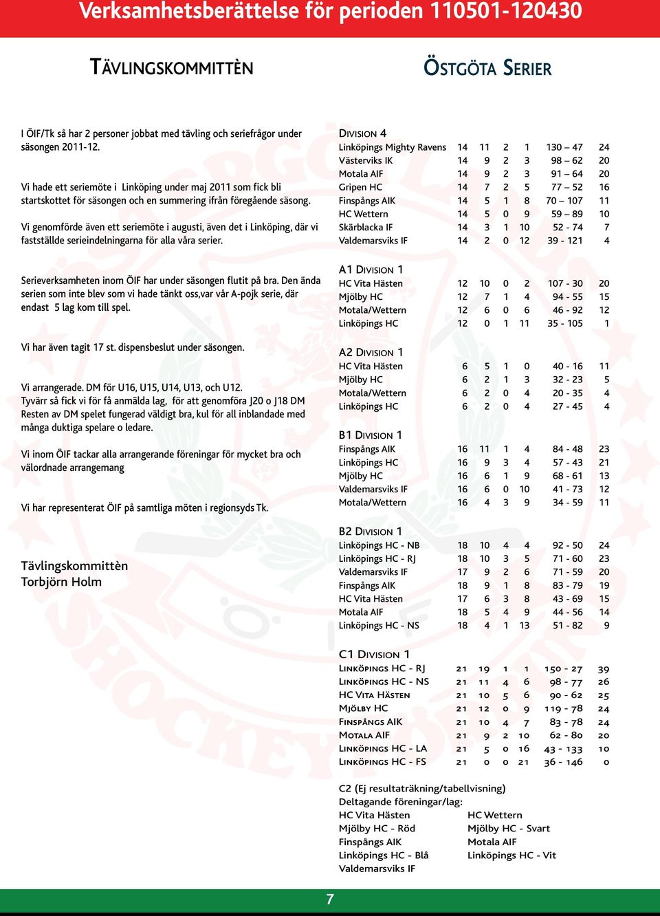 Vi genomförde även ett seriemöte i augusti, även det i Linköping, där vi fastställde serieindelningarna för alla våra serier. Serieverksamheten inom ÖIF har under säsongen flutit på bra.