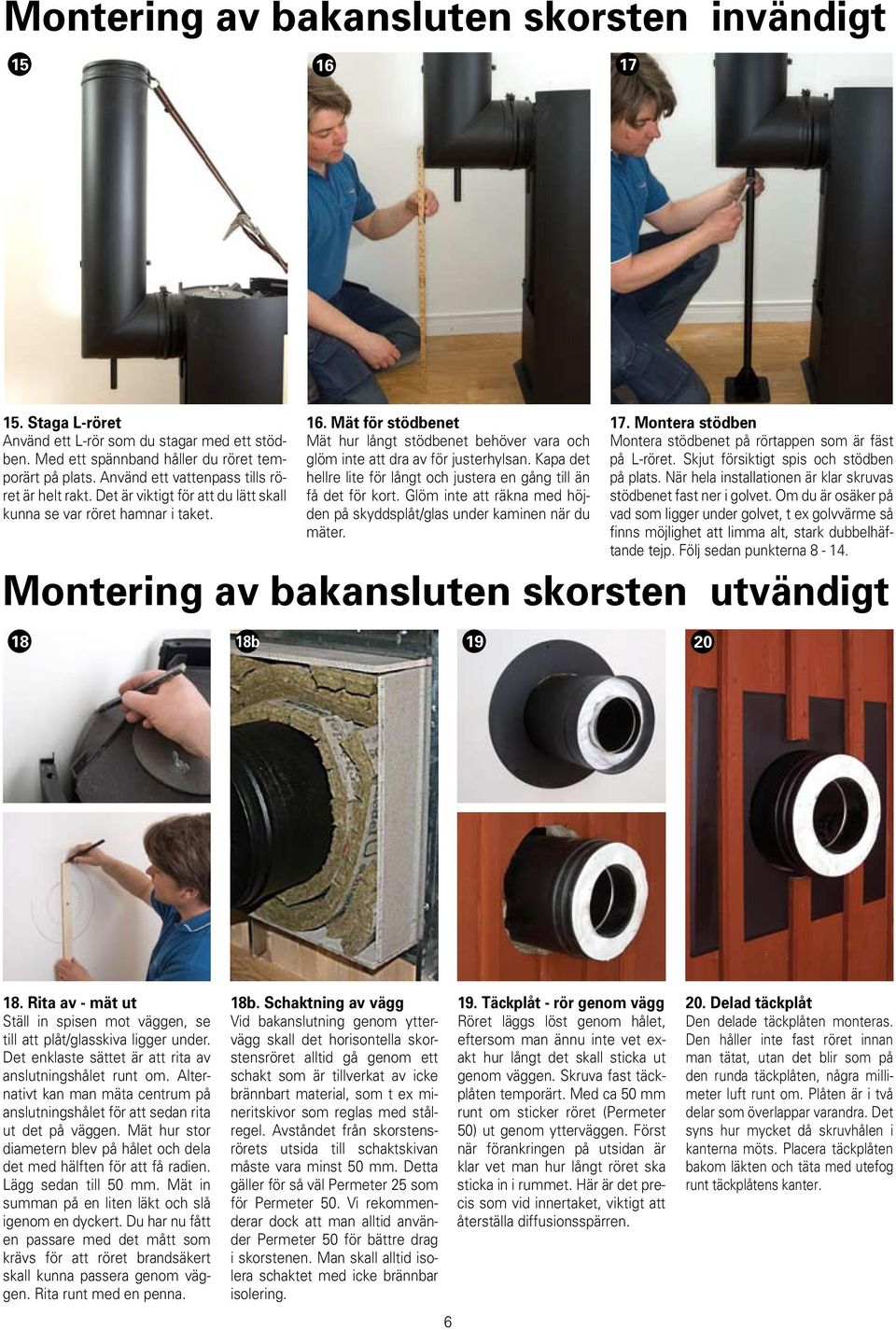 Mät för stödbenet Mät hur långt stödbenet behöver vara och glöm inte att dra av för justerhylsan. Kapa det hellre lite för långt och justera en gång till än få det för kort.