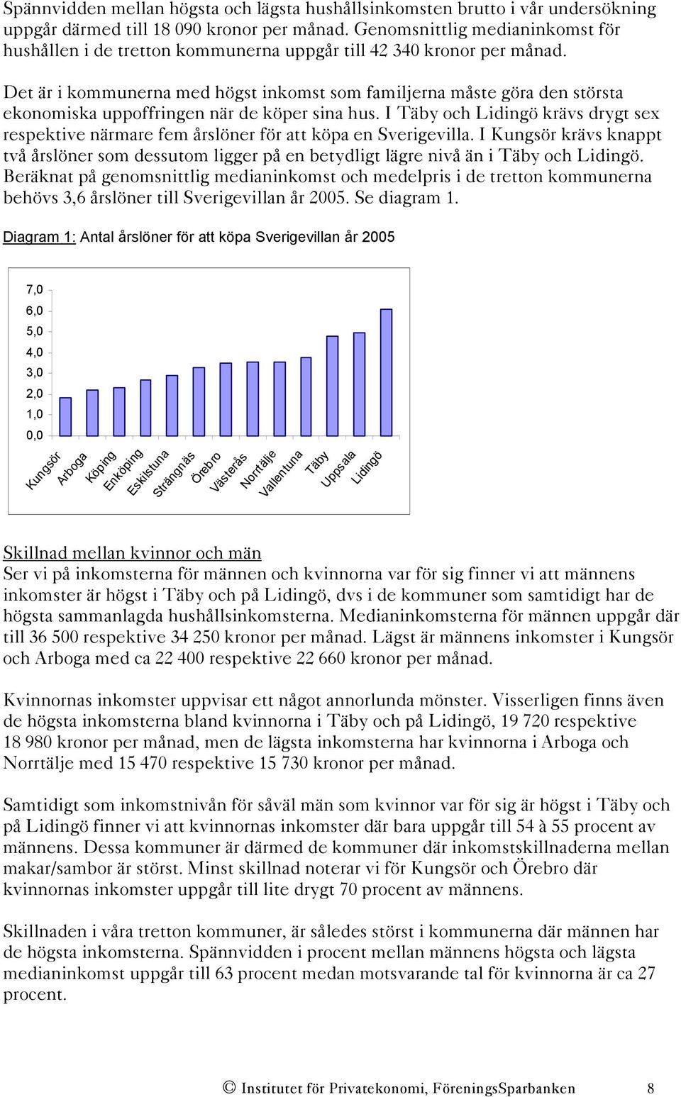 Det är i kommunerna med högst inkomst som familjerna måste göra den största ekonomiska uppoffringen när de köper sina hus.