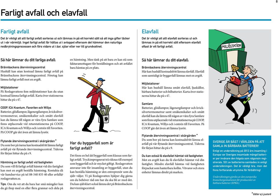 Elavfall Det är viktigt att allt elavfall sorteras ut och lämnas in på ett korrekt sätt eftersom elavfall oftast är ett farligt avfall.