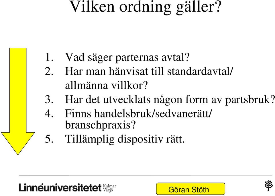 Har det utvecklats någon form av partsbruk? 4.