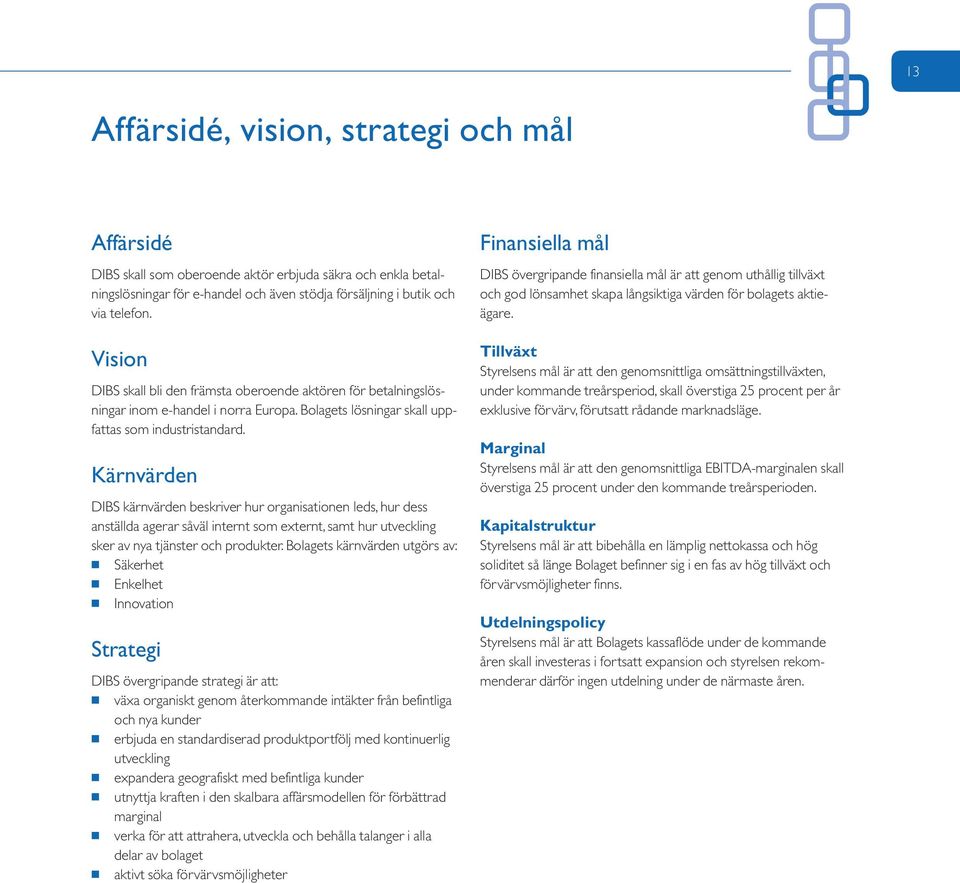 Kärnvärden DIBS kärnvärden beskriver hur organisationen leds, hur dess anställda agerar såväl internt som externt, samt hur utveckling sker av nya tjänster och produkter.