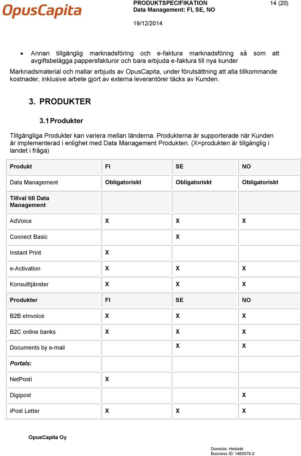 1Produkter Tillgängliga Produkter kan variera mellan länderna. Produkterna är supporterade när Kunden är implementerad i enlighet med Data Management Produkten.