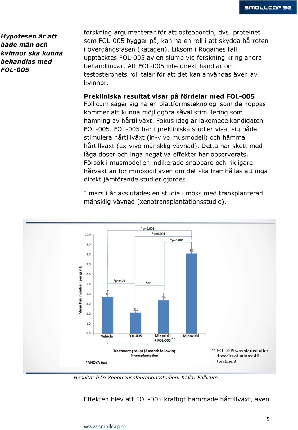 Att FOL-005 inte direkt handlar om testosteronets roll talar för att det kan användas även av kvinnor.