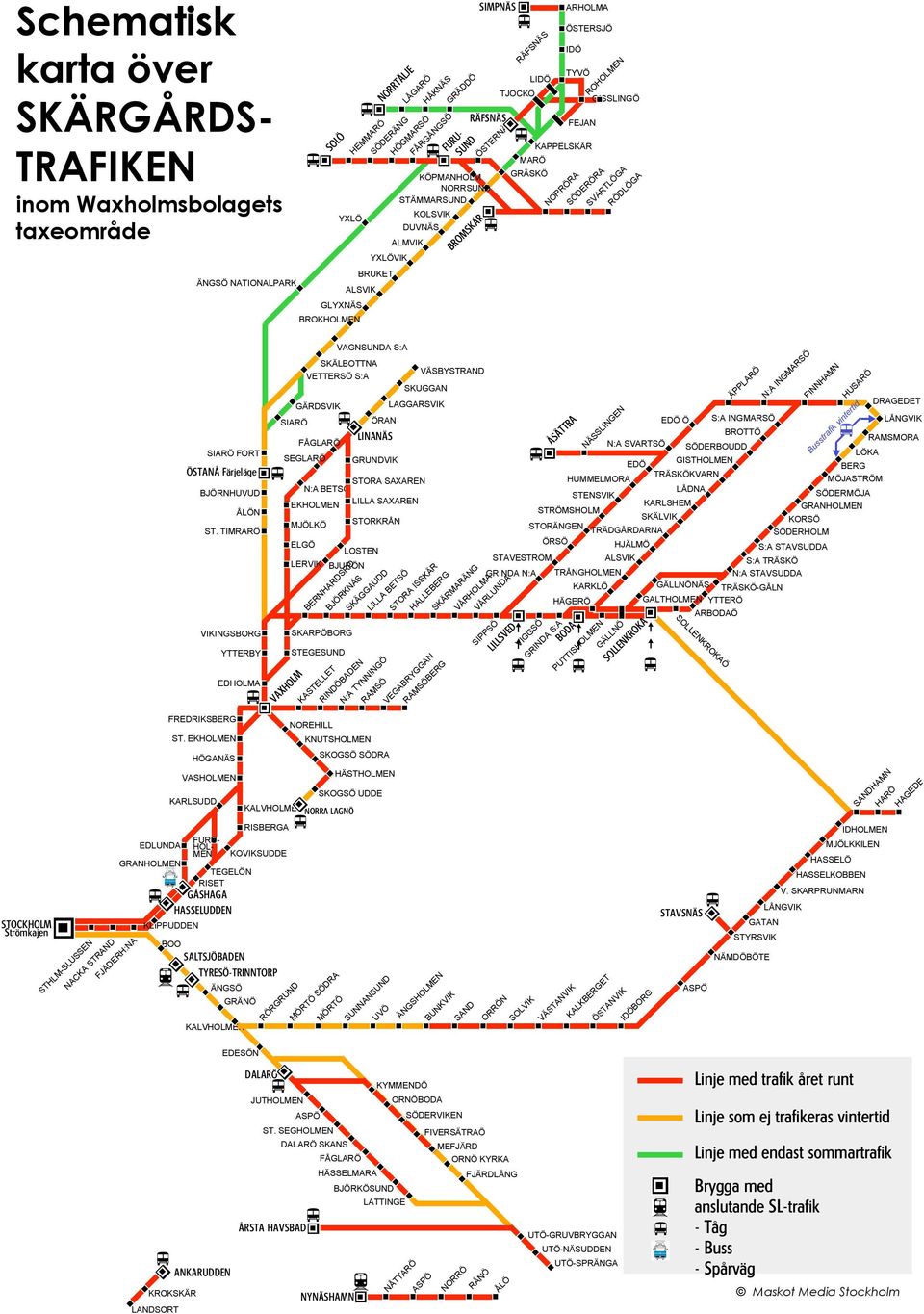 GISSLINGÖ NORRÖRA SÖDERÖRA SVARTLÖGA RÖDLÖGA STOCKHOLM Strömkajen STHLM-SLUSSEN NACKA STRAND FJÄDERH:NA FREDRIKSBERG KARLSUDD RISBERGA FURU- EDLUNDA HOL- MEN KOVIKSUDDE GRANHOLMEN TEGELÖN RISET