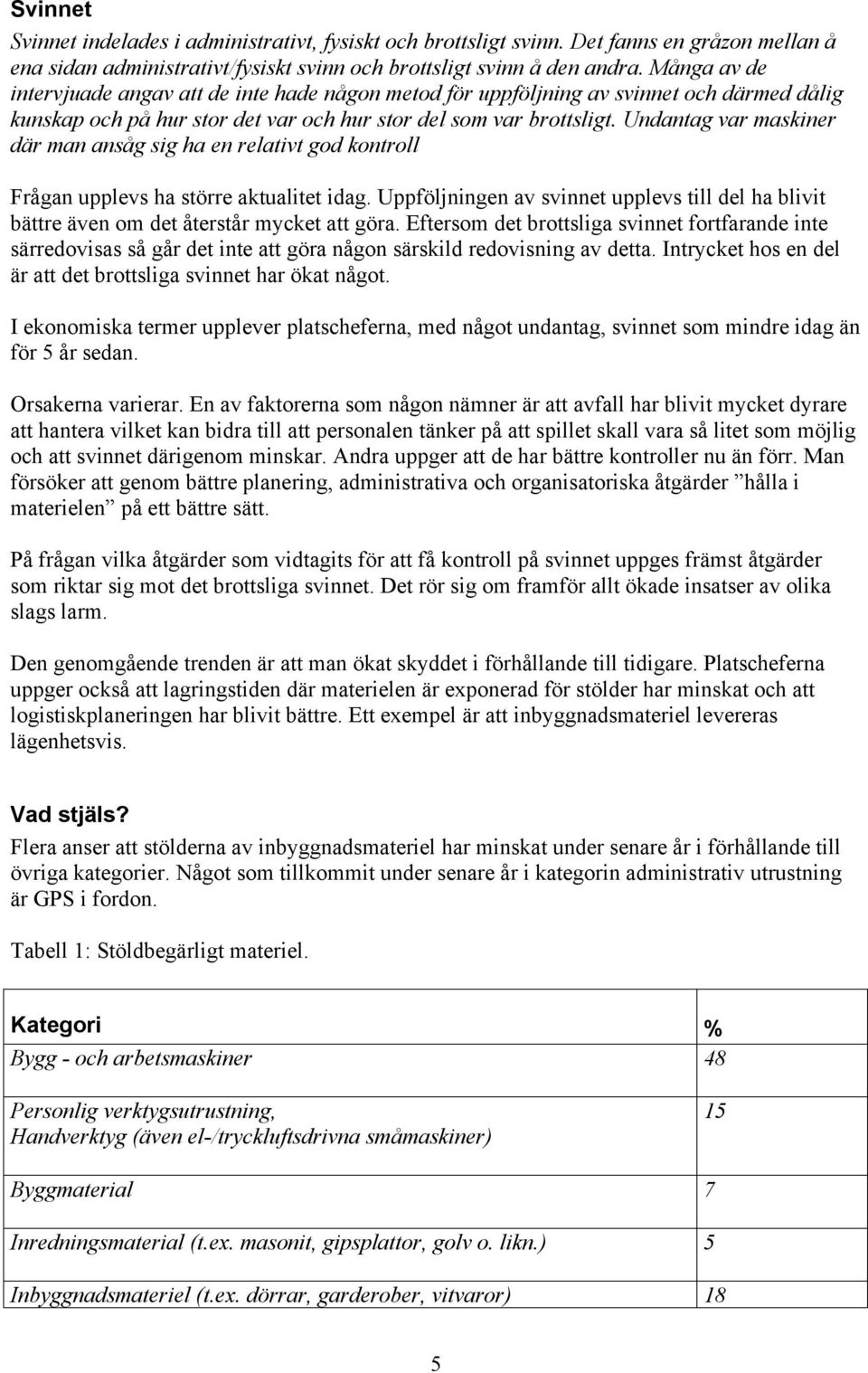 Undantag var maskiner där man ansåg sig ha en relativt god kontroll Frågan upplevs ha större aktualitet idag.