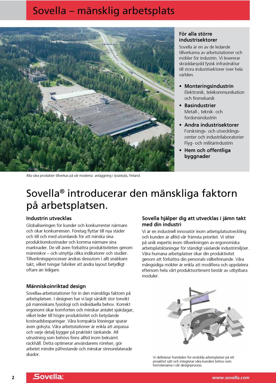 Monteringsindustrin Elektronik, telekommunikation och finmekanik Basindustrier Metall-, teknik- och fordonsindustrin Andra industrisektorer Forsknings- och utvecklingscenter och industrilaboratorier