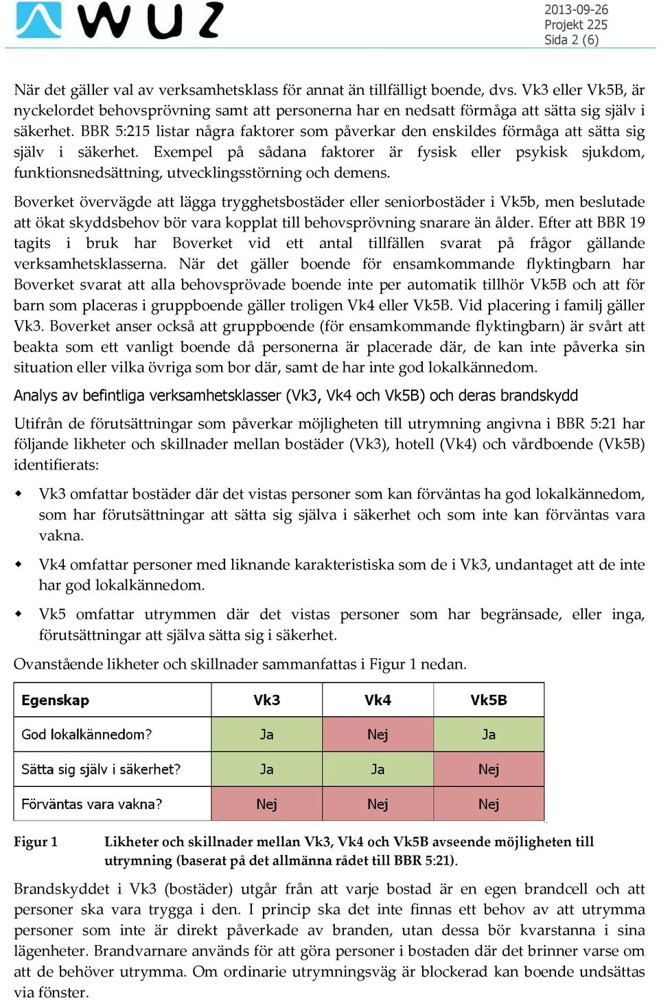 BBR 5:215 listar några faktorer som påverkar den enskildes förmåga att sätta sig själv i säkerhet.