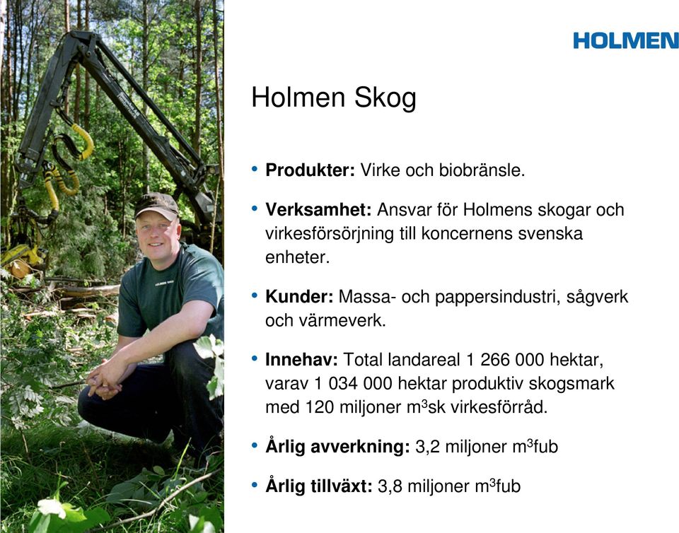 Kunder: Massa- och pappersindustri, sågverk och värmeverk.