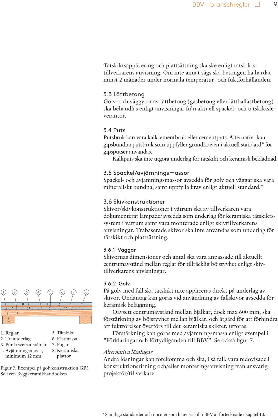 3 Lättbetong Golv- och väggytor av lättbetong (gasbetong eller lättballastbetong) ska behandlas enligt anvisningar från aktuell spackel- och tätskiktsleverantör. 3.