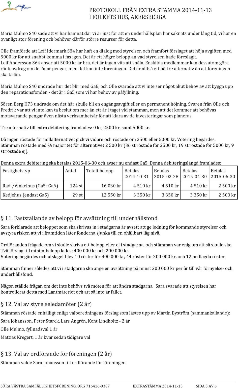 Det är ett högre belopp än vad styrelsen hade föreslagit. Leif Andersson S64 anser att 5000 kr är bra, det är ingen vits att snåla.