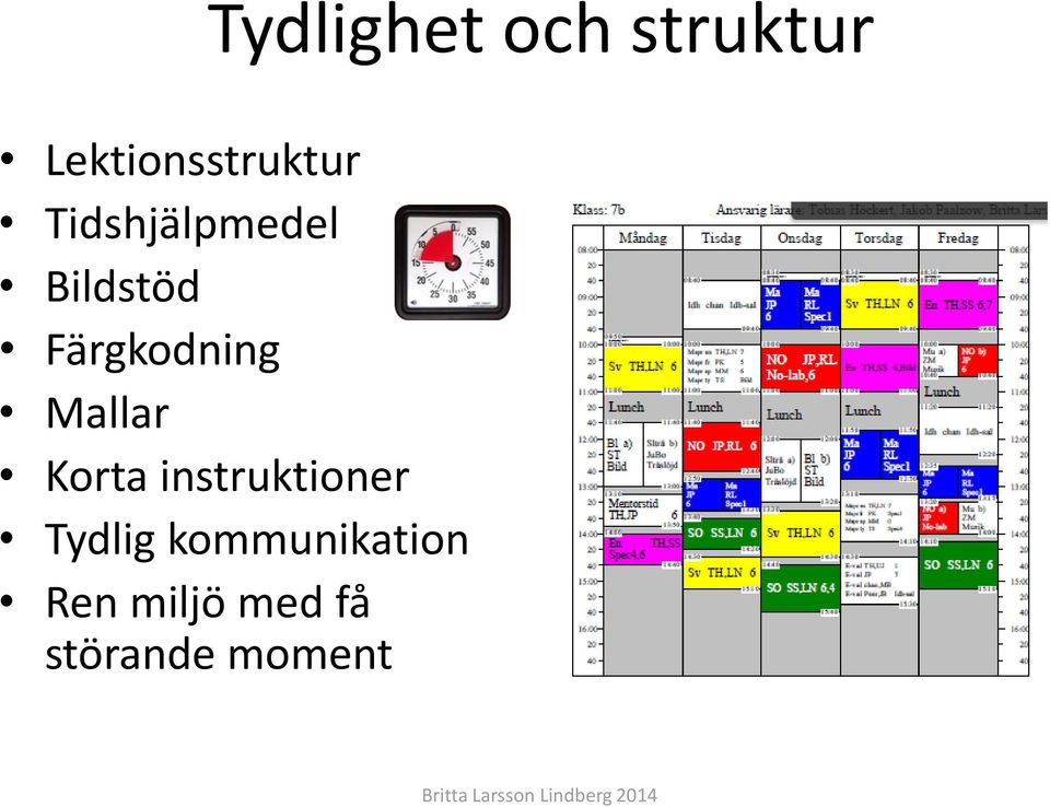 Korta instruktioner Tydlig kommunikation Ren