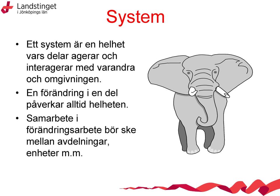 En förändring i en del påverkar alltid helheten.