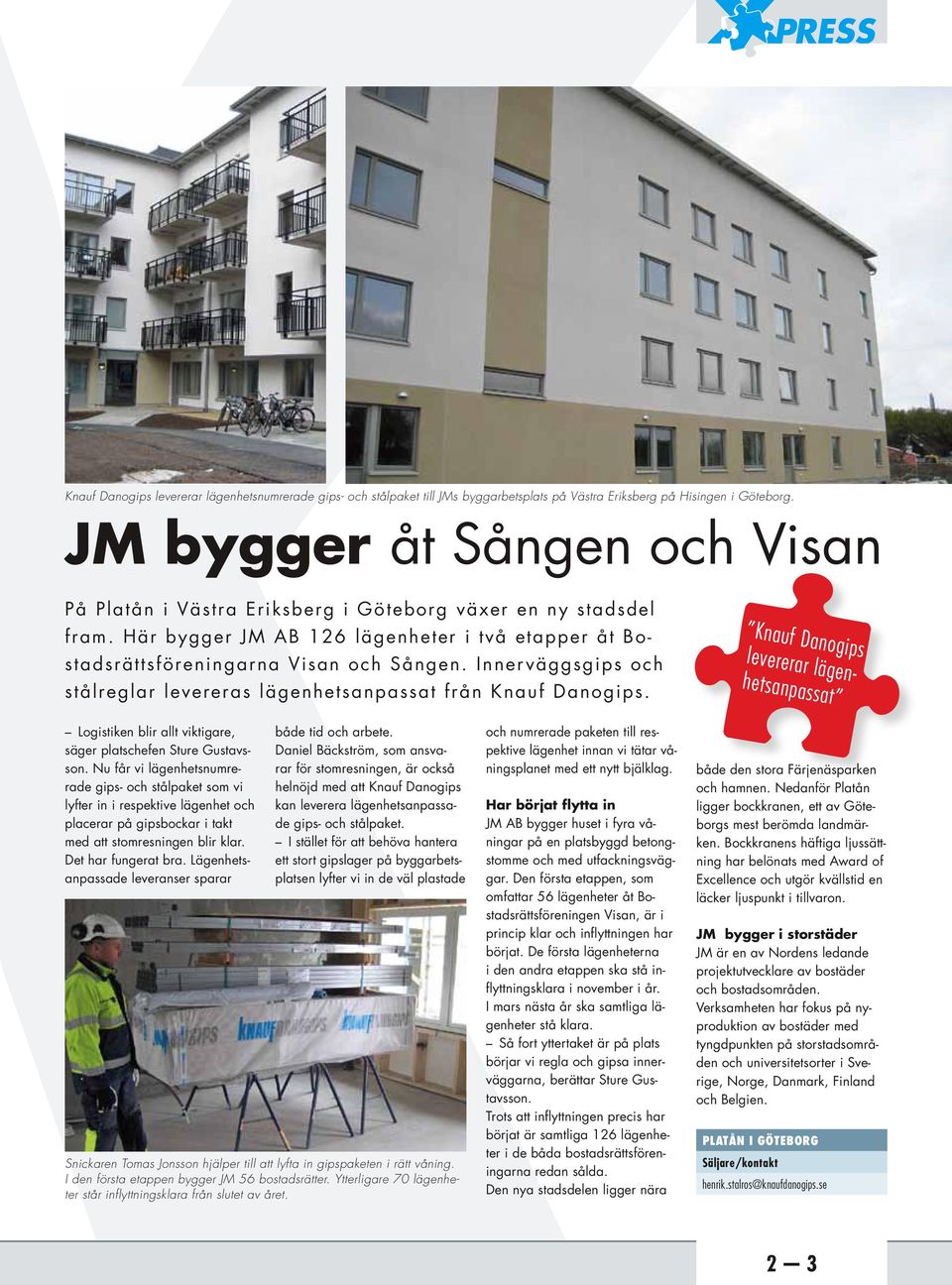 H ä r b y g g e r J M A B 1 2 6 l ä g e n h e t e r i t v å e t a p p e r å t B o- stadsrättsföreningarna Visan och Sången.