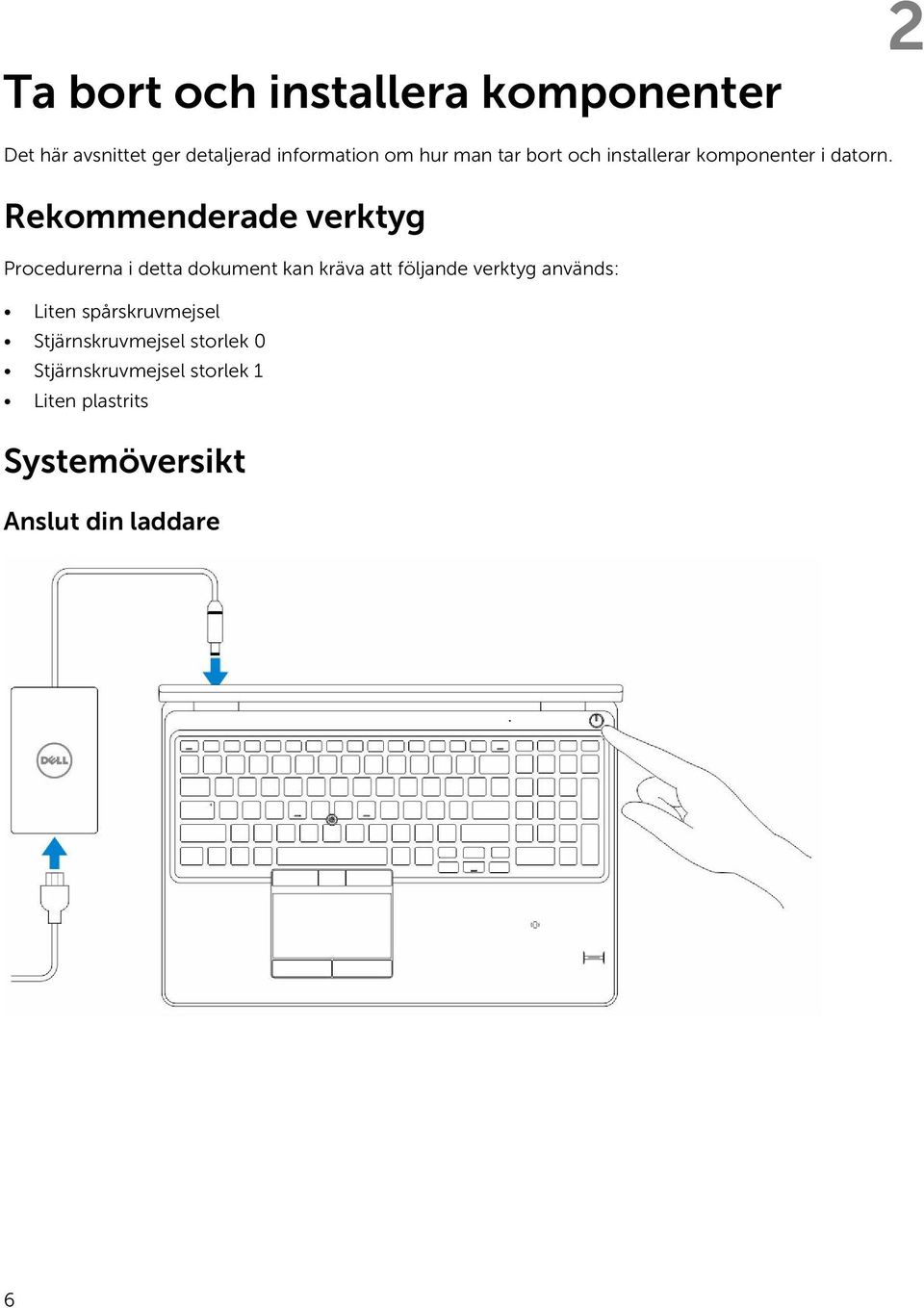 Rekommenderade verktyg Procedurerna i detta dokument kan kräva att följande verktyg