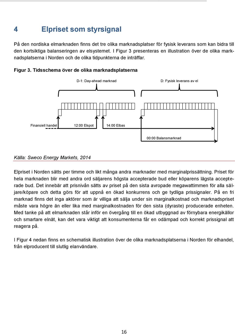 presenteras en illustration över de olika marknadsplatserna i Norden och de olika tidpunkterna de inträffar. Figur 3.