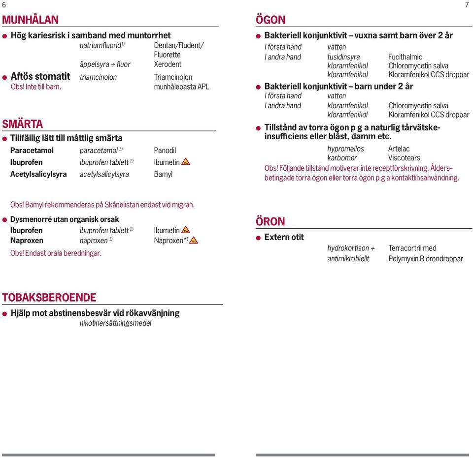 Bakteriell konjunktivit vuxna samt barn över 2 år I första hand vatten I andra hand fusidinsyra Fucithalmic kloramfenikol Chloromycetin salva kloramfenikol Kloramfenikol CCS droppar l Bakteriell