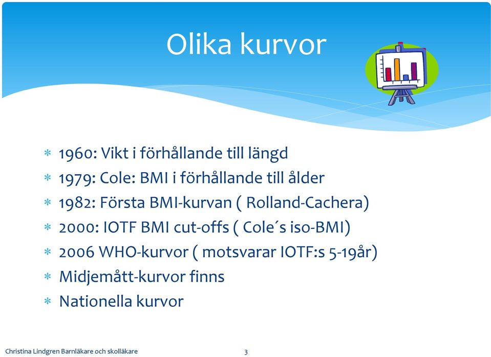 BMI cut-offs ( Cole s iso-bmi) 2006 WHO-kurvor ( motsvarar IOTF:s 5-19år)