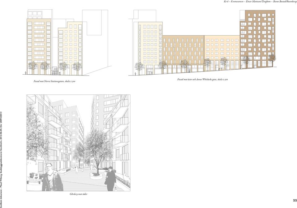 Stationsgatan, skala 1: 500 Fasad mot öster