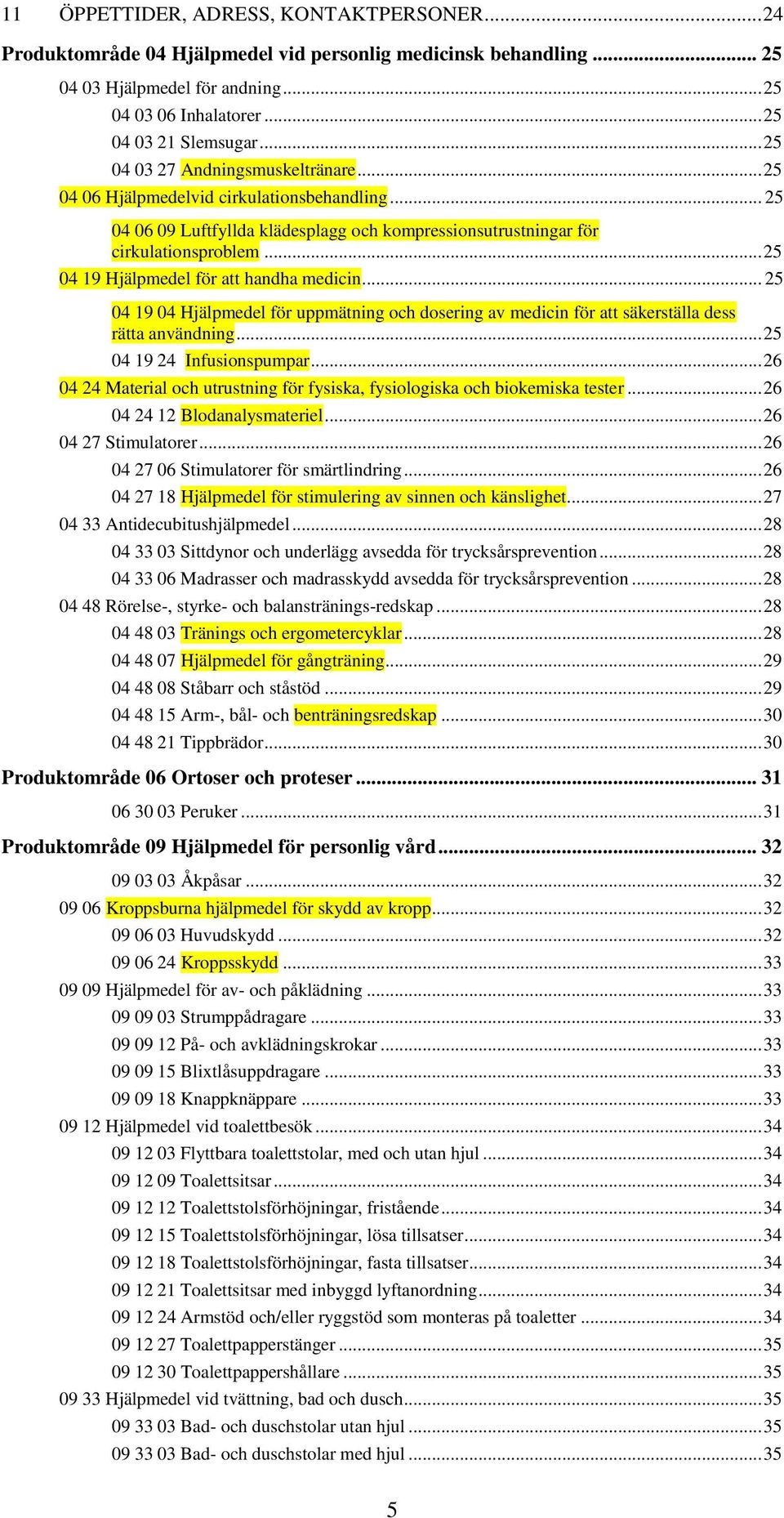 .. 25 04 19 Hjälpmedel för att handha medicin... 25 04 19 04 Hjälpmedel för uppmätning och dosering av medicin för att säkerställa dess rätta användning... 25 04 19 24 Infusionspumpar.