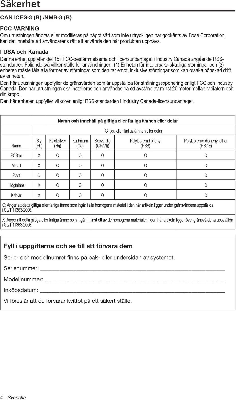 Följande två villkor ställs för användningen: (1) Enheten får inte orsaka skadliga störningar och (2) enheten måste tåla alla former av störningar som den tar emot, inklusive störningar som kan