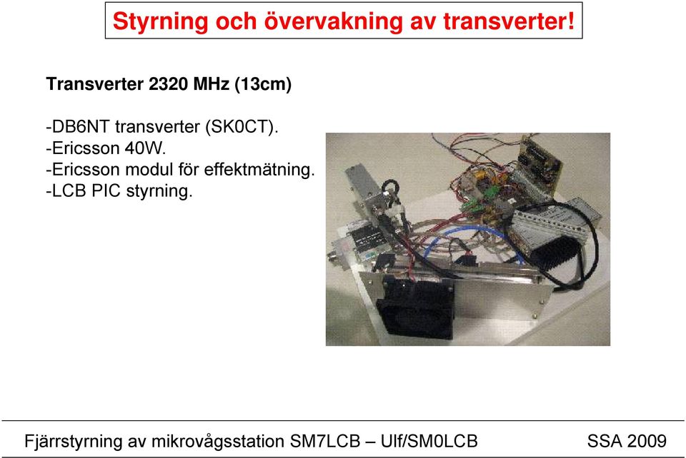 transverter (SK0CT). -Ericsson 40W.