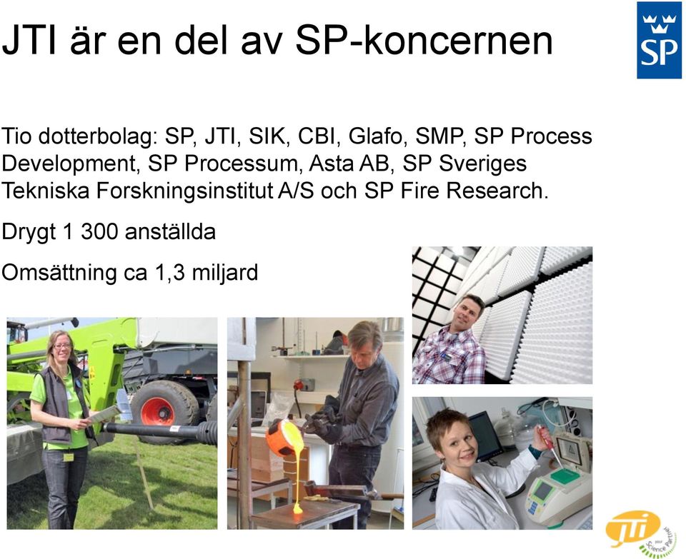 Asta AB, SP Sveriges Tekniska Forskningsinstitut A/S och SP