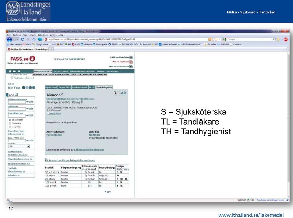 Tandläkare TH =