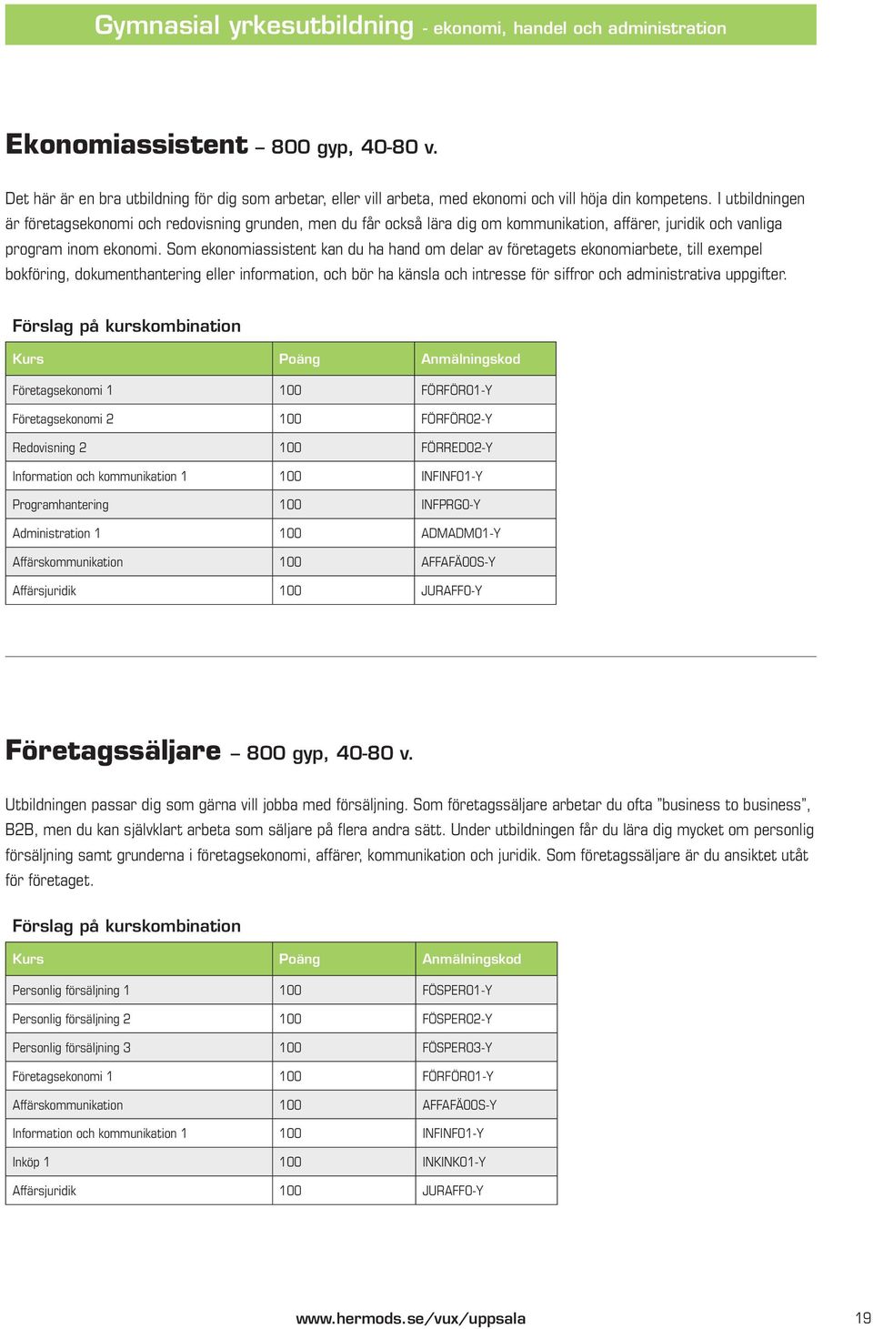 I utbildningen är företagsekonomi och redovisning grunden, men du får också lära dig om kommunikation, affärer, juridik och vanliga program inom ekonomi.