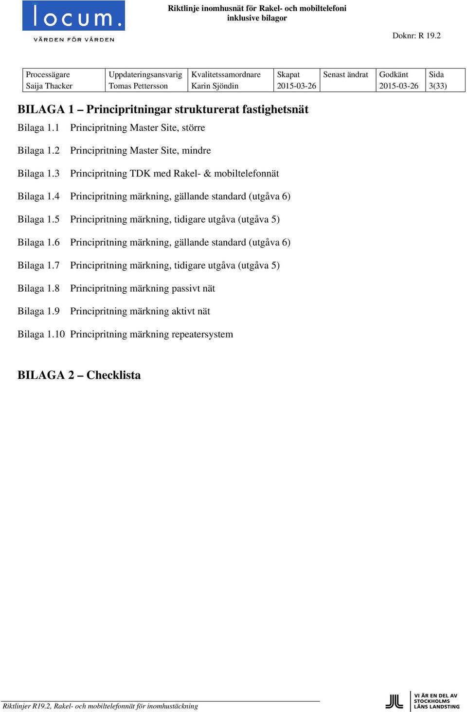 Bilaga 1.1 Principritning Master Site, större Bilaga 1.2 Bilaga 1.3 Principritning Master Site, mindre Principritning TDK med Rakel- & mobiltelefonnät Bilaga 1.