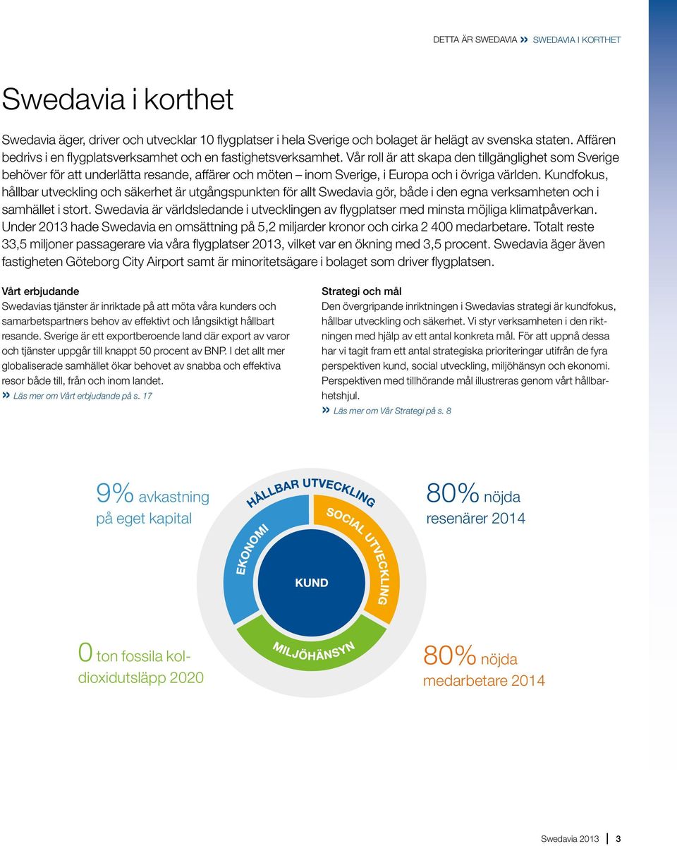 Vår roll är att skapa den tillgänglighet som Sverige behöver för att underlätta resande, affärer och möten inom Sverige, i Europa och i övriga världen.