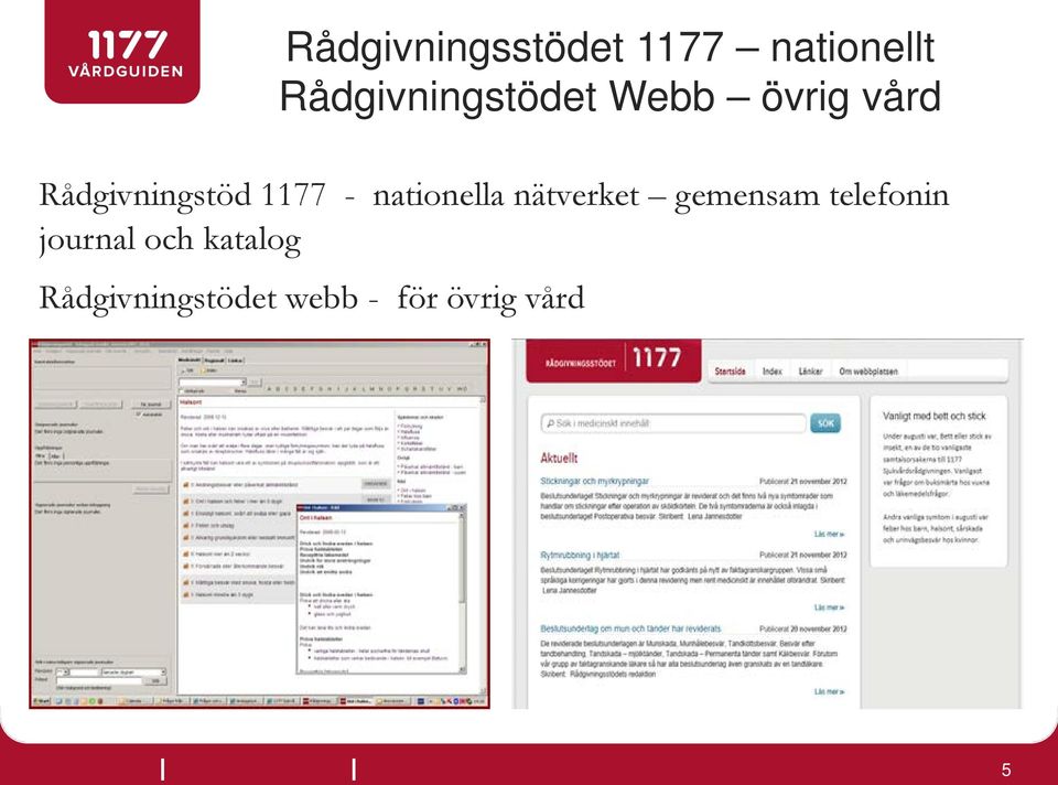 1177 - nationella nätverket gemensam telefonin