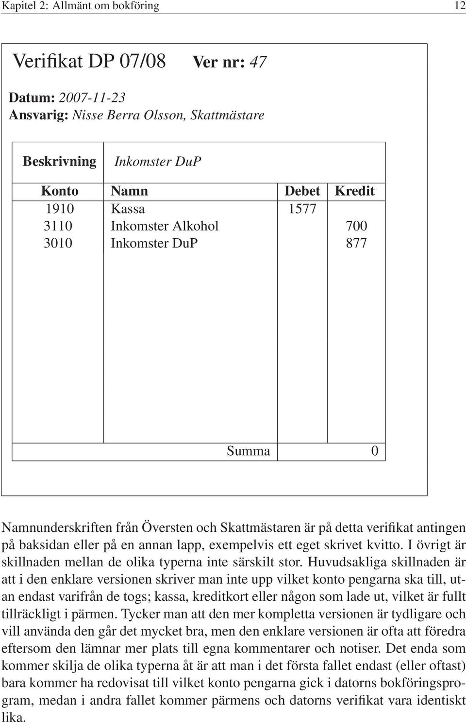 kvitto. I övrigt är skillnaden mellan de olika typerna inte särskilt stor.