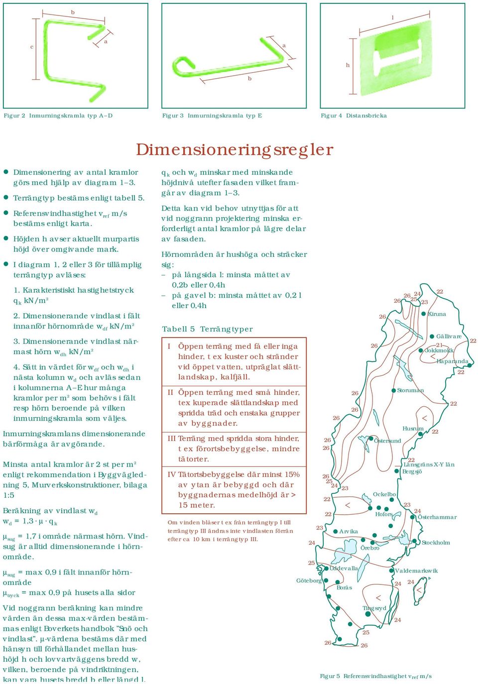 I diagram 1, eller för tillämplig terrängtyp avläses: 1. q k kn/m. Dimensionerande vindlast i fält innanför hörnområde w df kn/m. Dimensionerande vindlast närmast hörn w dh kn/m.