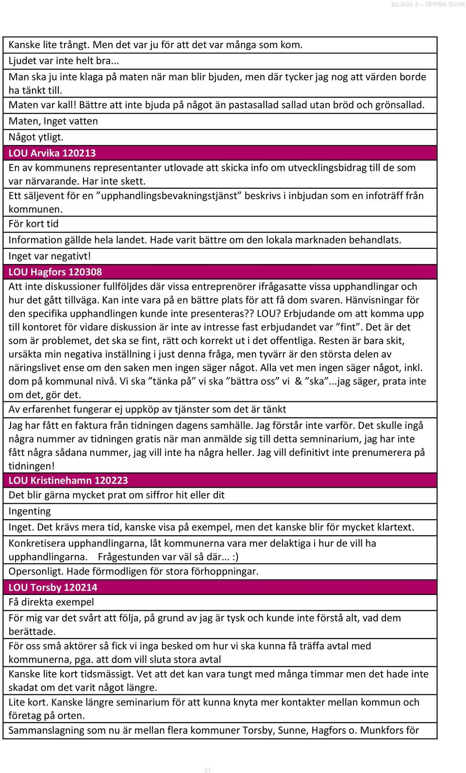 LOU Arvika 120213 En av kommunens representanter utlovade att skicka info om utvecklingsbidrag till de som var närvarande. Har inte skett.