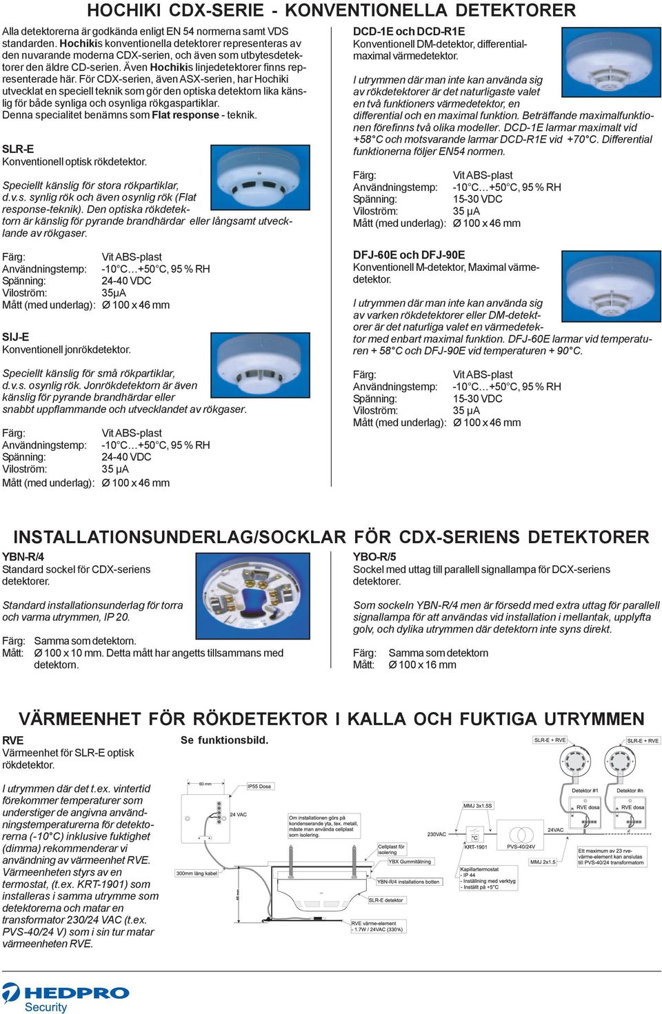 För CDX-serien, även ASX-serien, har Hochiki utvecklat en speciell teknik som gör den optiska detektorn lika känslig för både synliga och osynliga rökgaspartiklar.