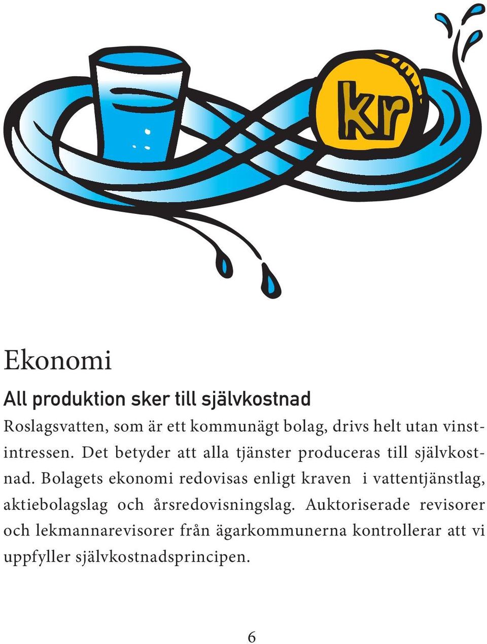 Bolagets ekonomi redovisas enligt kraven i vattentjänstlag, aktiebolagslag och årsredovisningslag.