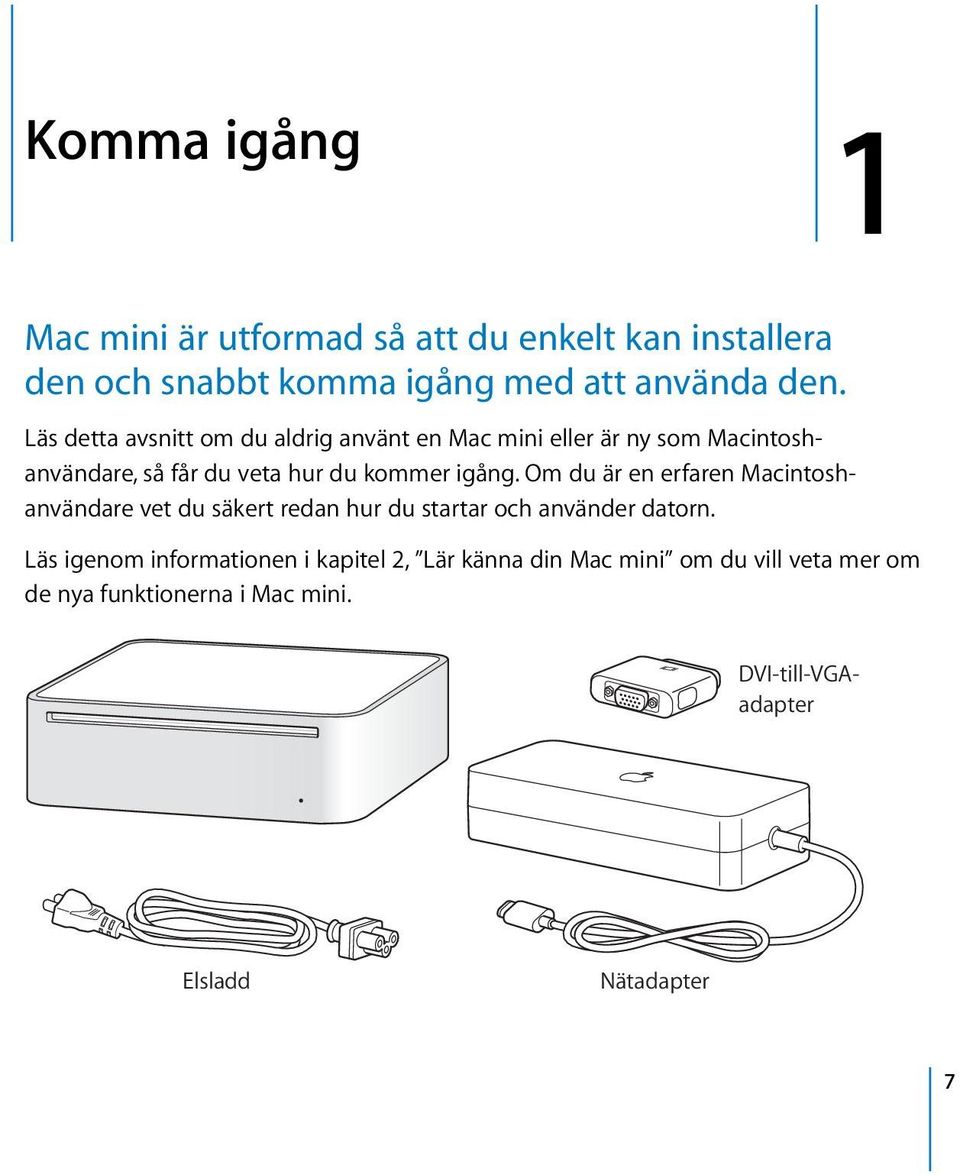 Om du är en erfaren Macintoshanvändare vet du säkert redan hur du startar och använder datorn.