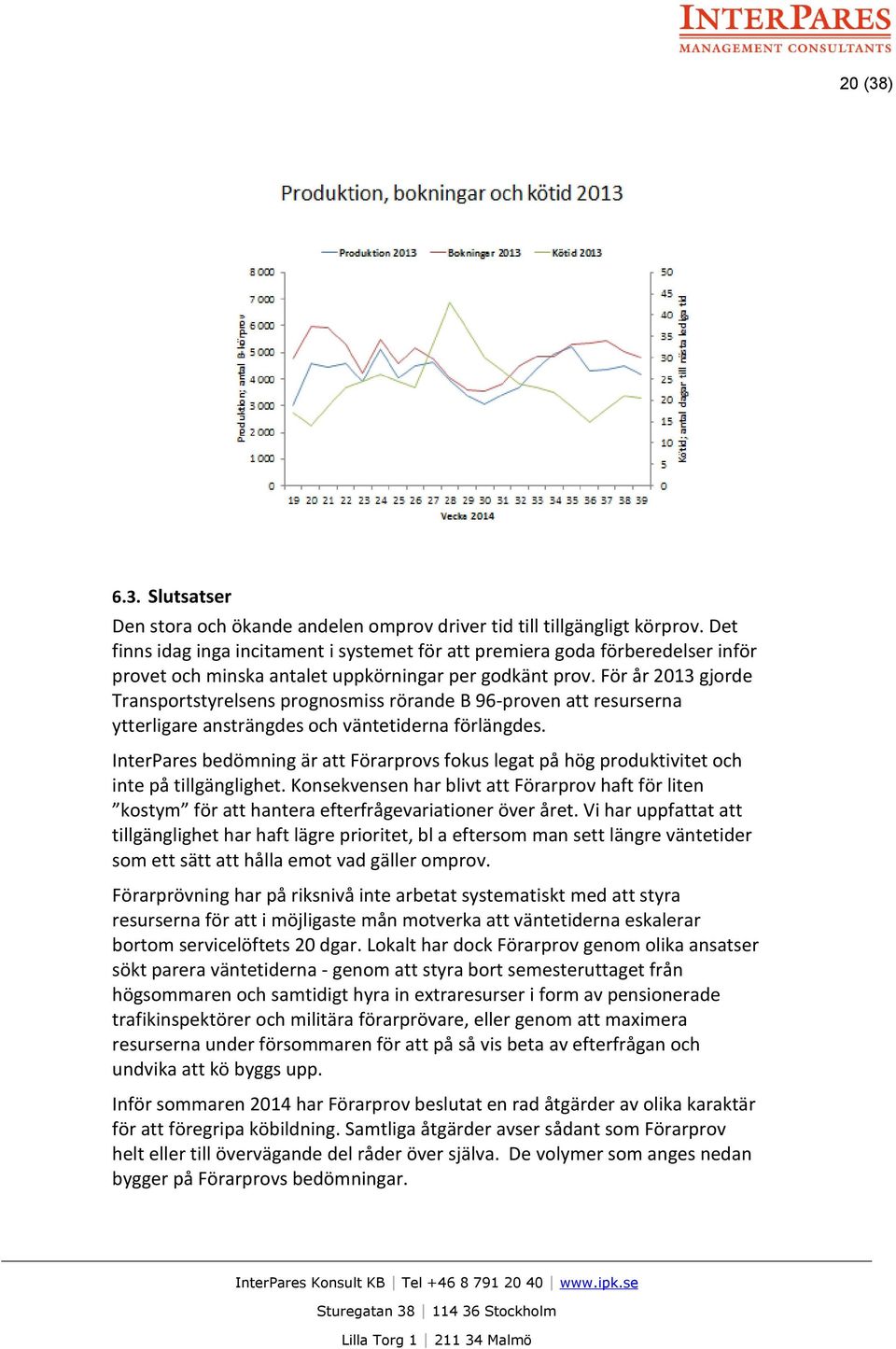 För år 2013 gjorde Transportstyrelsens prognosmiss rörande B 96-proven att resurserna ytterligare ansträngdes och väntetiderna förlängdes.