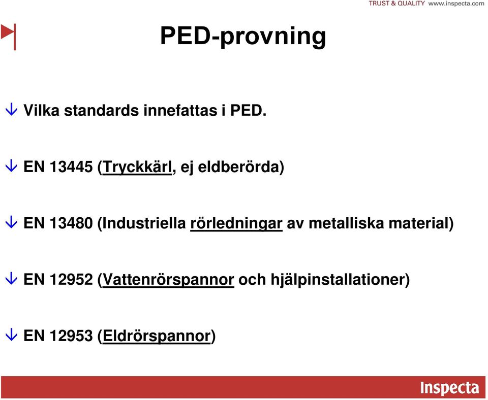 (Industriella rörledningar av metalliska material)