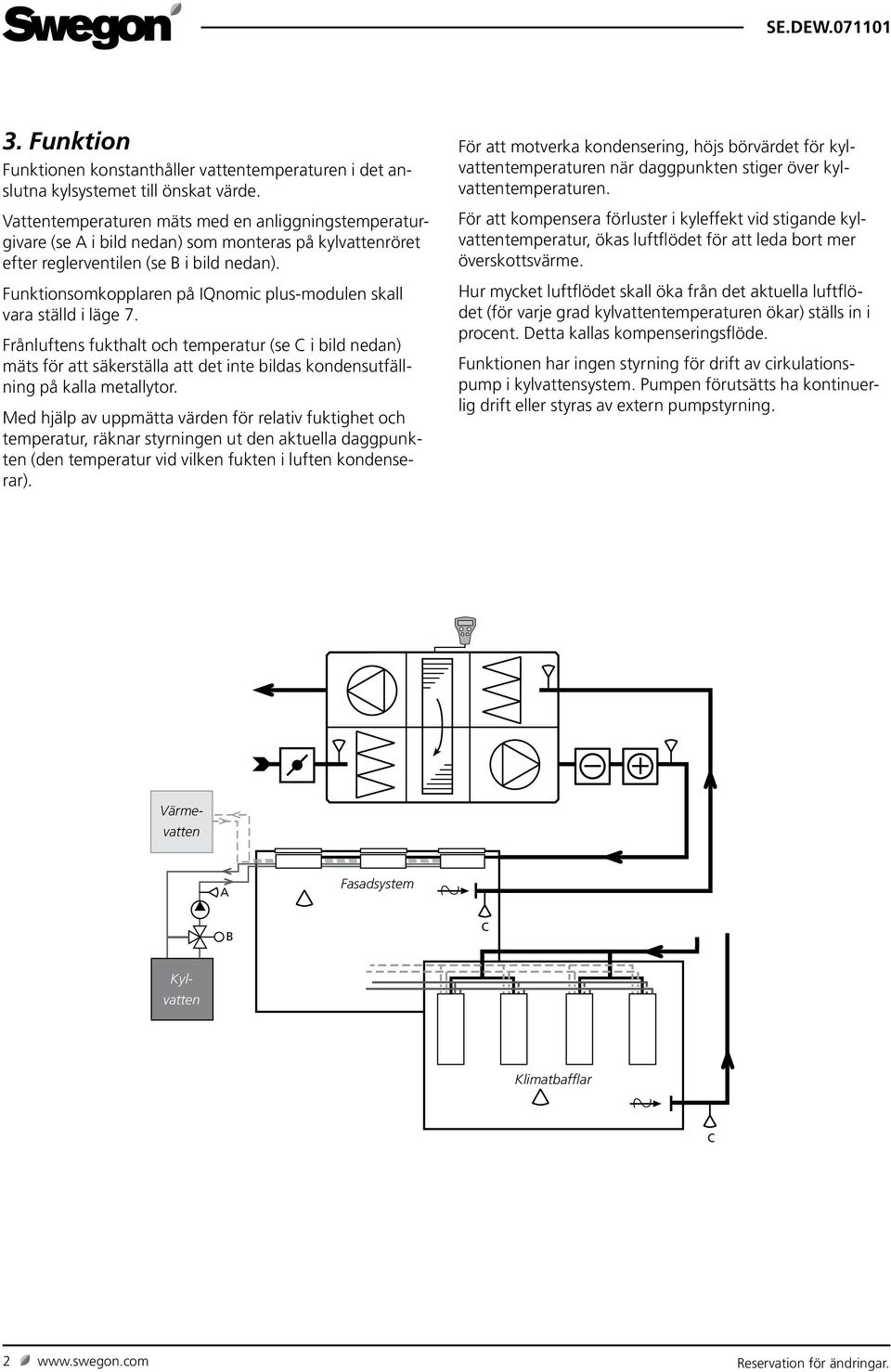 Funktionsomkopplaren på IQnomic plus-modulen skall vara ställd i läge 7.