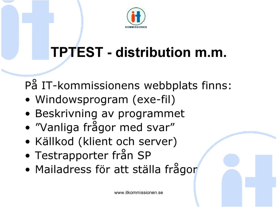 (exe-fil) Beskrivning av programmet Vanliga frågor med