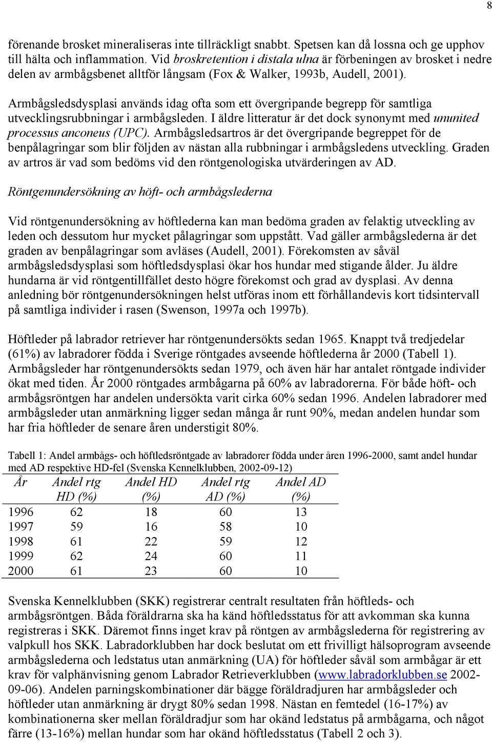 Armbågsledsdysplasi används idag ofta som ett övergripande begrepp för samtliga utvecklingsrubbningar i armbågsleden. I äldre litteratur är det dock synonymt med ununited processus anconeus (UPC).