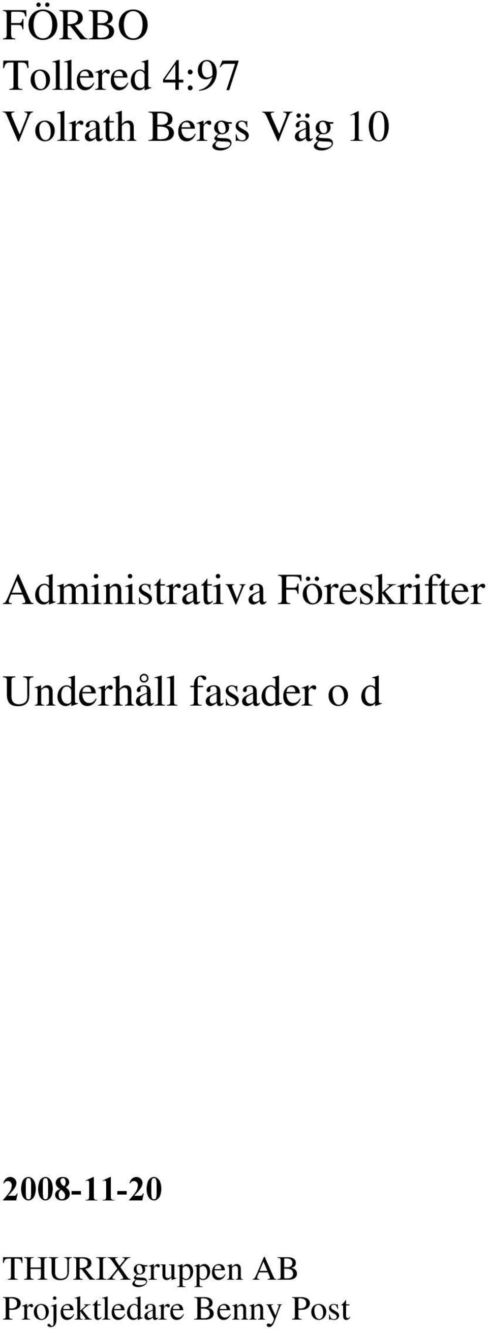 Föreskrifter 2008-11-20