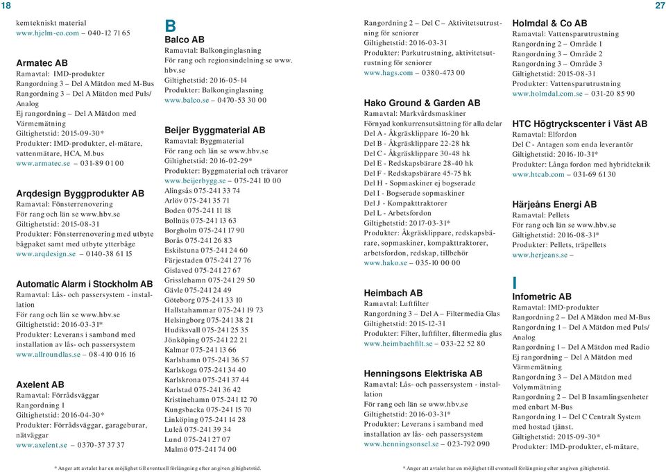 Produkter: IMD-produkter, el-mätare, vattenmätare, HCA, M.bus www.armatec.