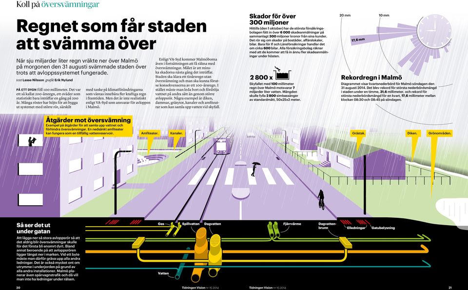 Många röster har höjts för att bygga ut systemet med större rör, särskilt med tanke på klimatförändringarna som väntas innebära fler kraftiga regn i framtiden.