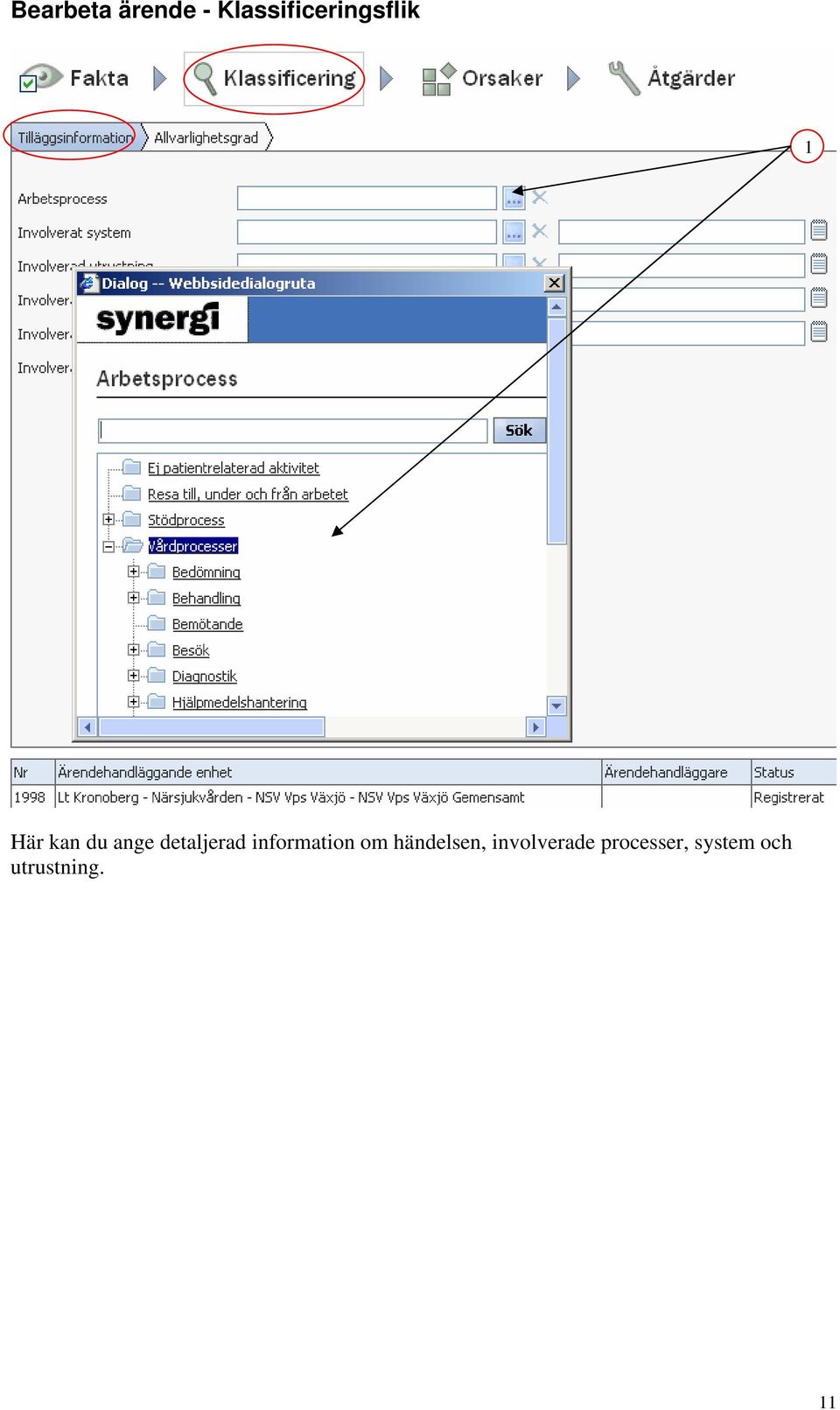 ange detaljerad information om