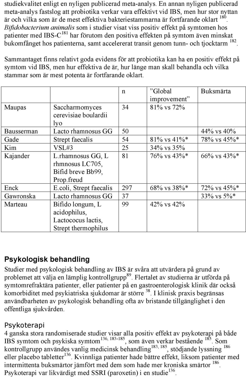 Bifidobacterium animalis som i studier visat viss positiv effekt på symtomen hos patienter med IBS-C 181 har förutom den positiva effekten på symtom även minskat bukomfånget hos patienterna, samt