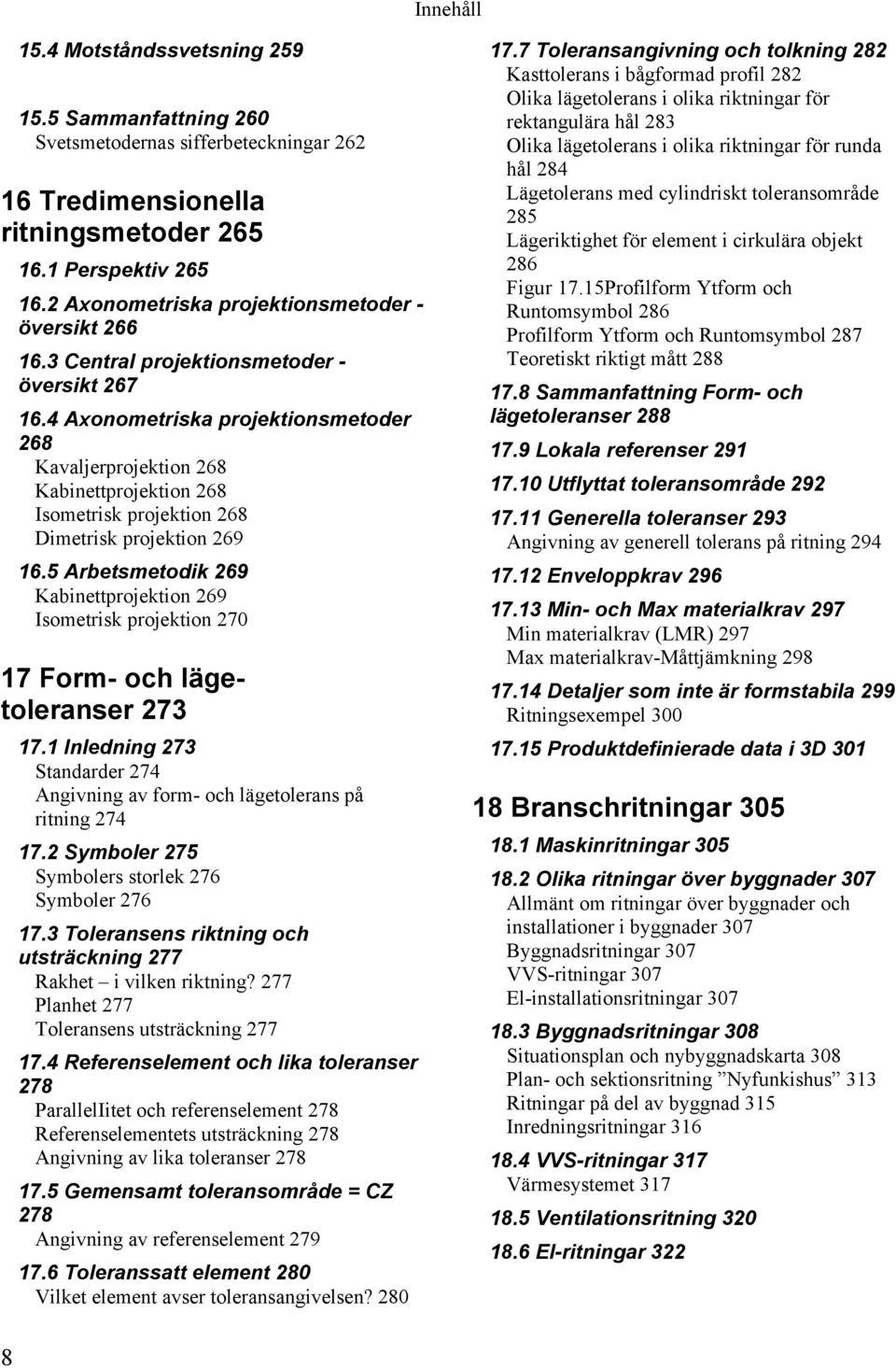 4 Axonometriska projektionsmetoder 268 Kavaljerprojektion 268 Kabinettprojektion 268 Isometrisk projektion 268 Dimetrisk projektion 269 16.